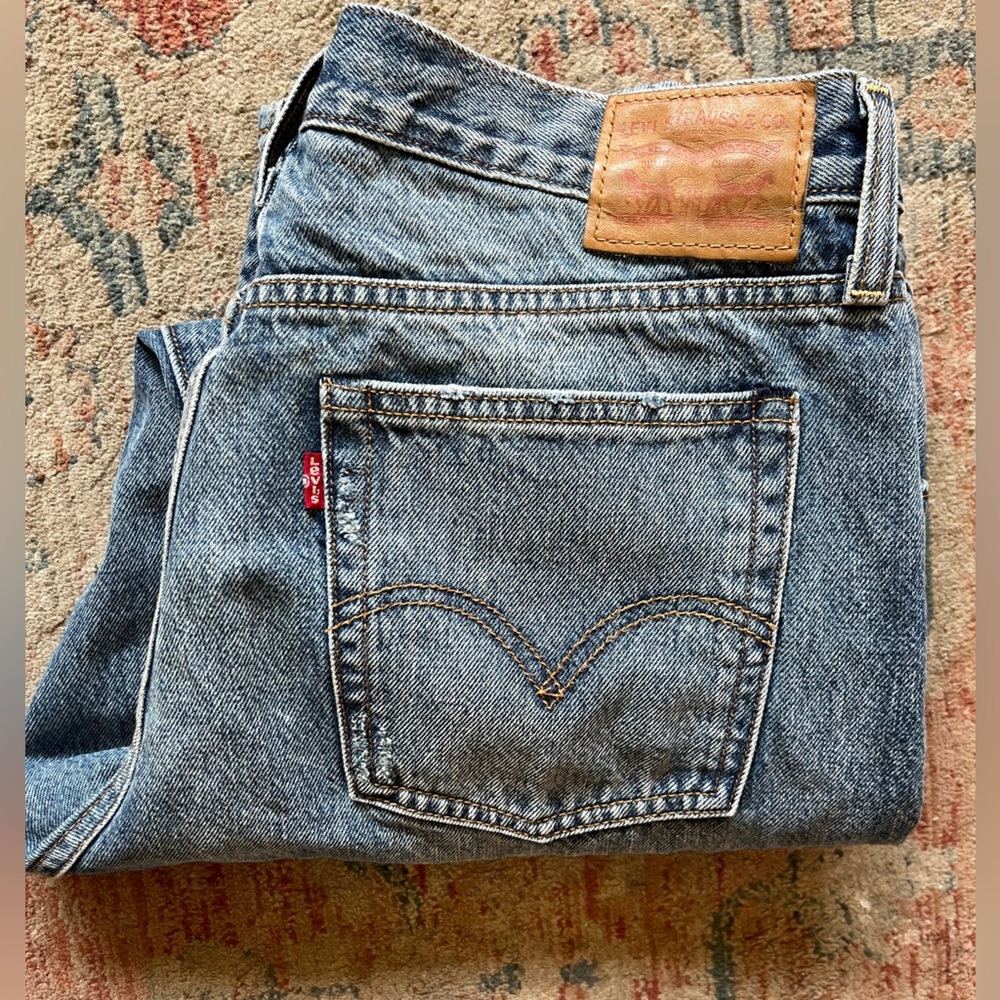 Levi’s White Oak High Rise Button Fly Denim